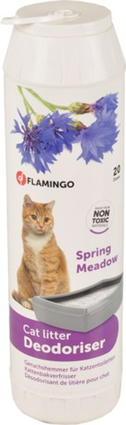 Flamingo f-560282 - Désodorisant de litière pour chat Prairie de printemps
