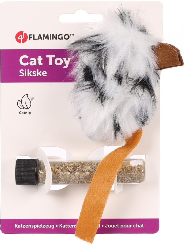 Flamingo f-560103 - Catnip-Filled Plush Mouse Toy for Happy Cats