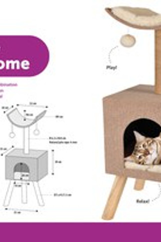 Flamingo f-560554 - Arbre à chat Beige & Naturel & Blanc