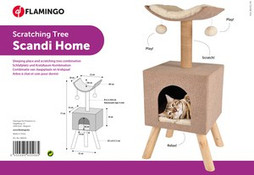 Flamingo f-560554 - Arbre à chat Beige & Naturel & Blanc