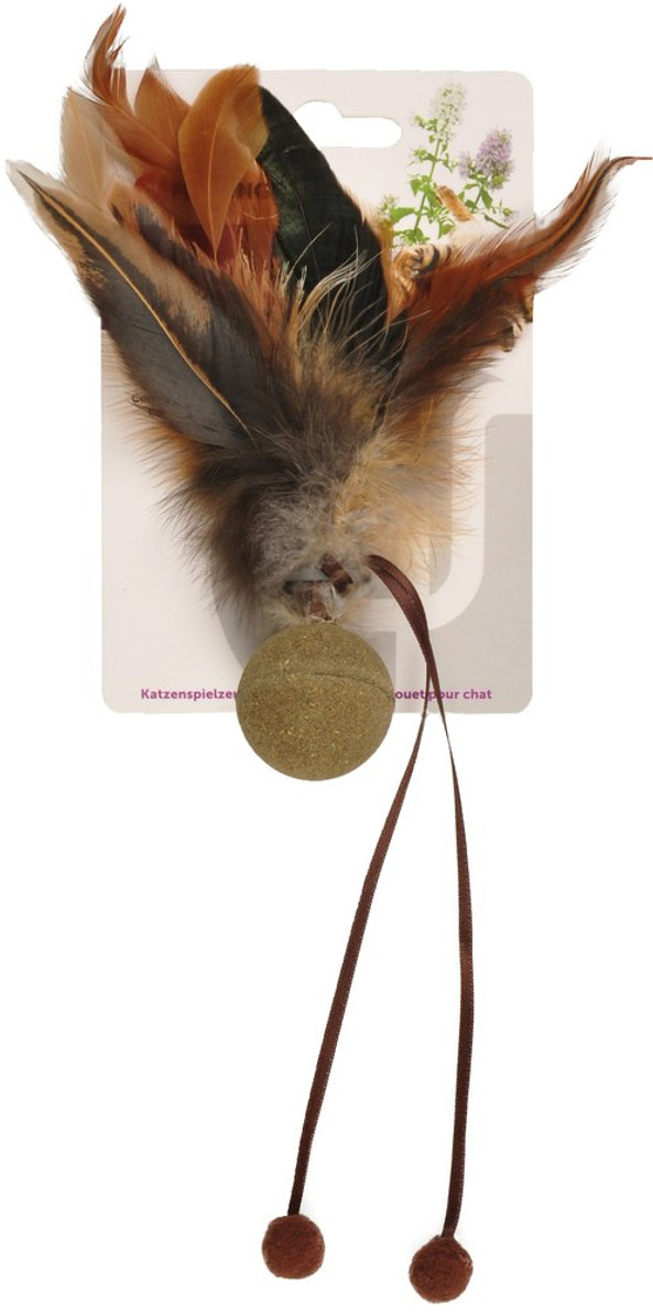 Flamingo f-560529 - Catnip-Infused Feather Fun Ball for Cats