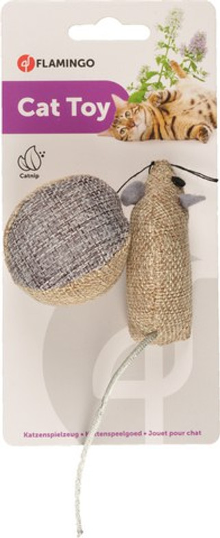 Flamingo f-560518 - Jouet Balle Souris Beige