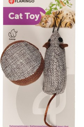 Flamingo f-560519 - Jouet Balle Souris Gris