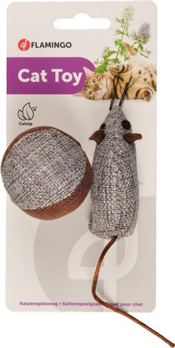 Flamingo f-560519 - Jouet Balle Souris Gris