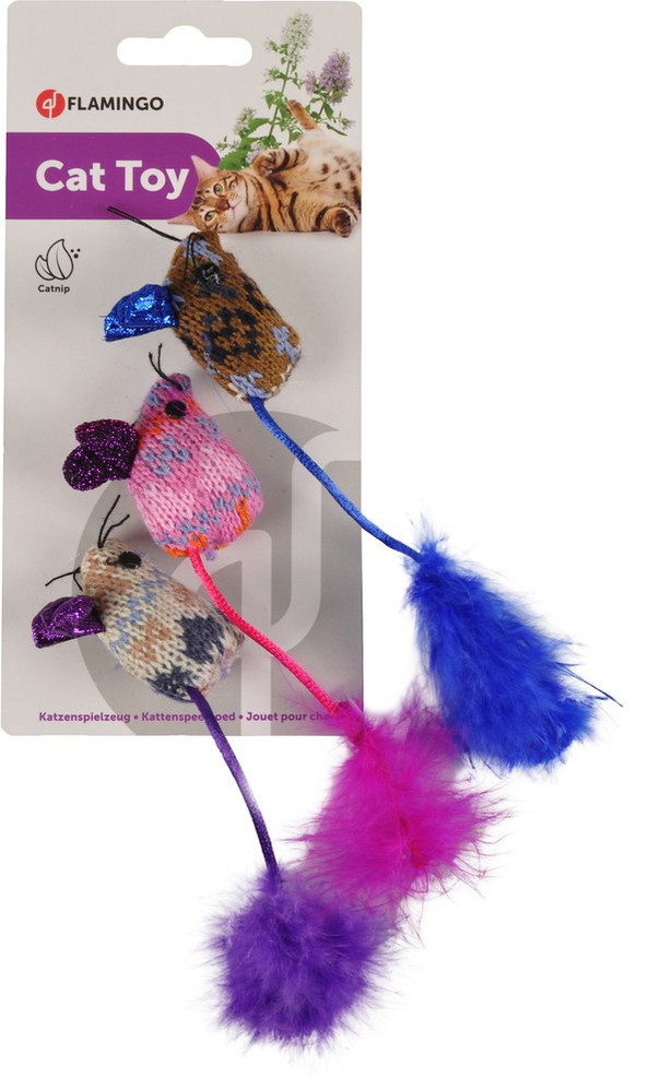 Flamingo f-560588 - Souris Mohair Diva pour Chat Exigeant