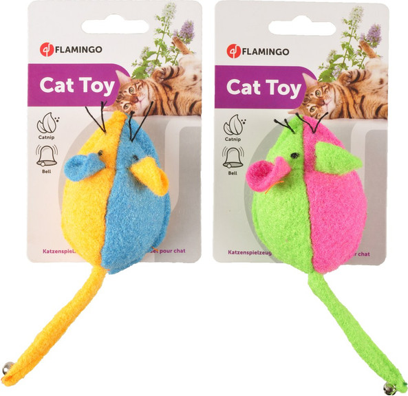 Flamingo f-560579 - Souris Jouet avec Clochette Amusante pour Chats