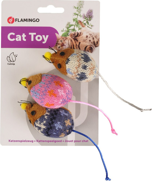 Flamingo f-560587 - Ensemble de Trois Souris Mohair Ludiques