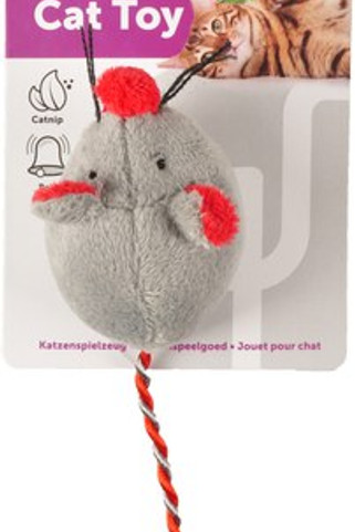 Flamingo f-560569 - Charming Bell Tail Plush Mouse Toy for Cats