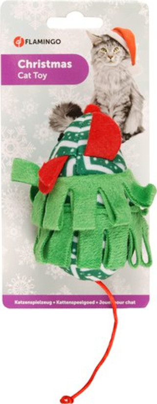 Flamingo f-560686 - Festive Feline Christmas Mouse Toy