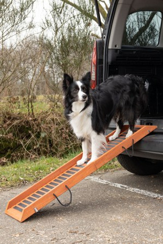 Flamingo f-87049 - Foldable Non-Slip Wooden Dog Ramp for Cars