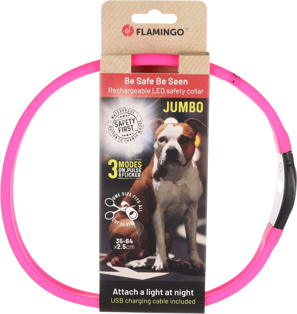 Flamingo f-519766 - Collier Lumineux Réglable pour Chiens Visio Light