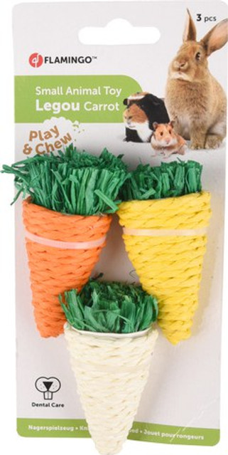 Flamingo f-210235 - Jouet Carotte Amusant pour Rongeurs Actifs