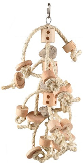 Flamingo f-110236 - Natural Wooden Bird Cage Toy Holder