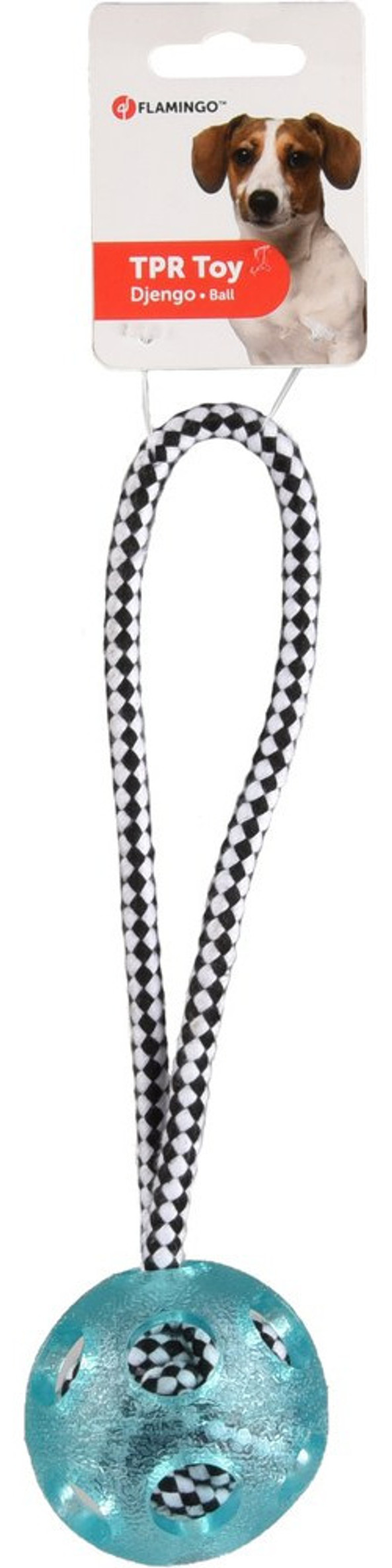 Flamingo f-519721 - Jouet Corde à tirer avec balle Turquoise