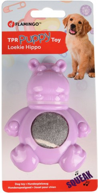 Flamingo f-519716 - Jouet Chiot Hippopotame avec balle Lilas