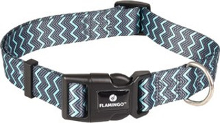 Flamingo f-520093 - Collier Ajustable Gris avec Fermeture Pratique