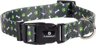 Flamingo f-520082 - Collier Ajustable Kaki pour Chiens et Chiots