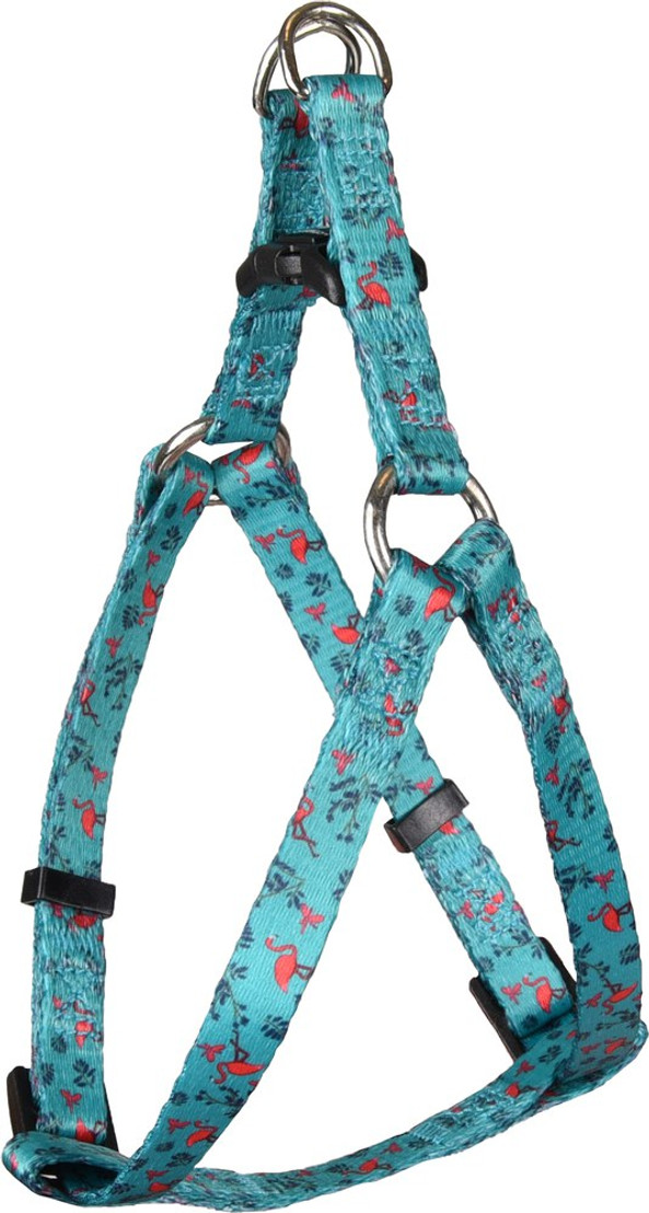 Flamingo f-520103 - Harnais Vert Flamant Rose Ajustable pour Chiens