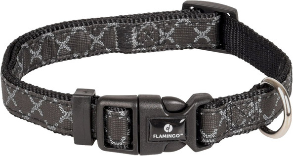 Flamingo f-520163 - Odin Adjustable Nylon Dog Collar with Cheerful Design