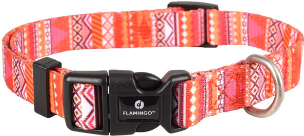 Flamingo f-520139 - Adjustable Nylon Dog Collar with Playful Design