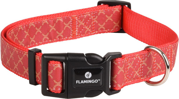 Flamingo f-520155 - Odin Adjustable Nylon Dog Collar with Leash Ring