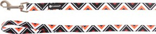 Flamingo f-520137 - Laisse Stian Joyeuse en Nylon Orange et Noir