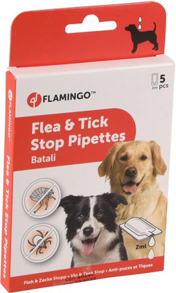 Flamingo f-519841 - Gouttes antiparasites Stop puces et tiques Pipette