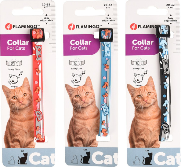 Flamingo f-560949 - Nanou Safety Cat Collar with Bell and Random Color