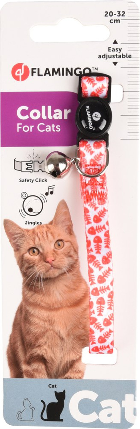 Flamingo f-560945 - Loulou Chevron Pattern Cat Collar with Bell