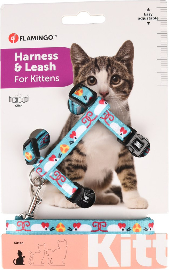 Flamingo f-560938 - Harnais avec laisse Chaton clair