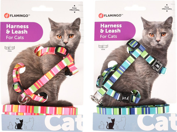 Flamingo f-560931 - Ensemble Harnais et Laisse Amira pour Chats Aventureux