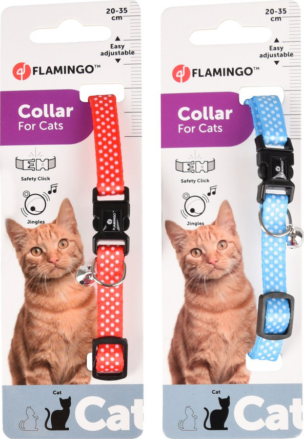 Flamingo f-560922 - Surprise Polka Dot Cat Collar with Easy Click