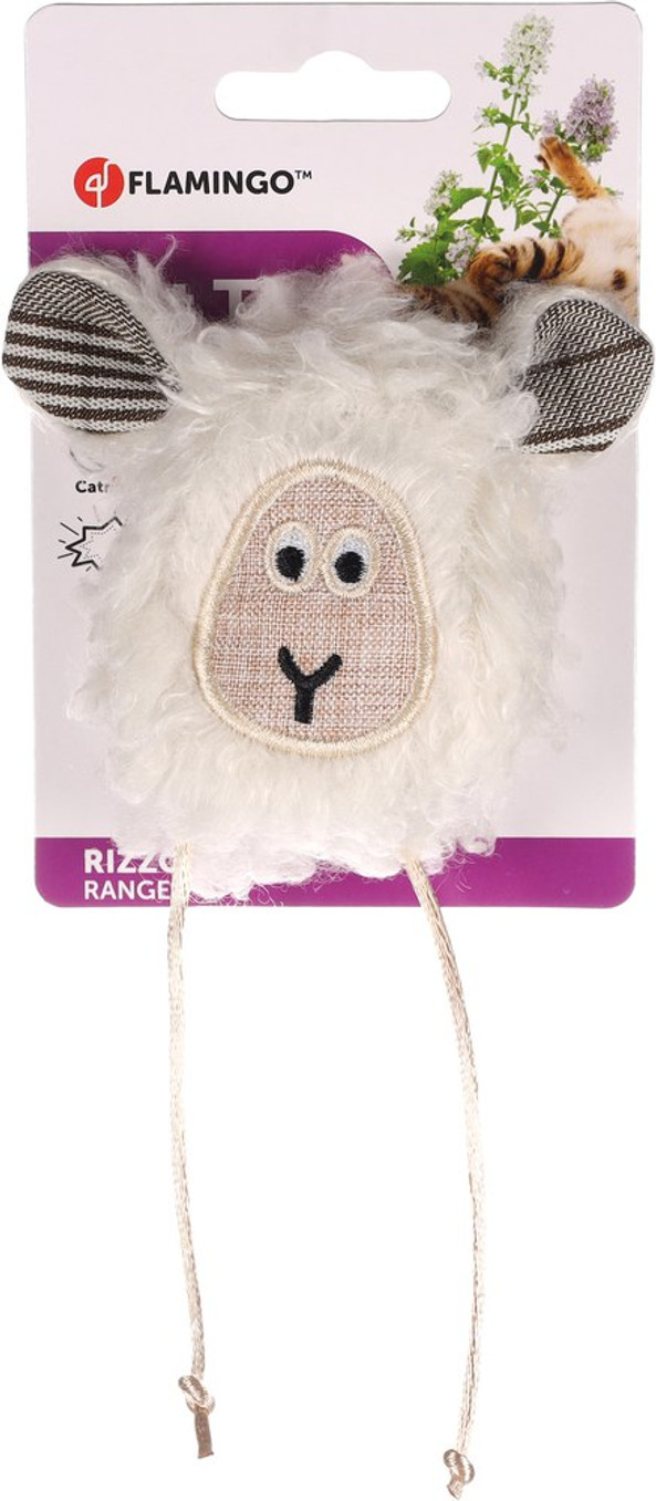 Flamingo f-560958 - Jouet Mouton Rizzo pour Chat avec Herbe à Chat