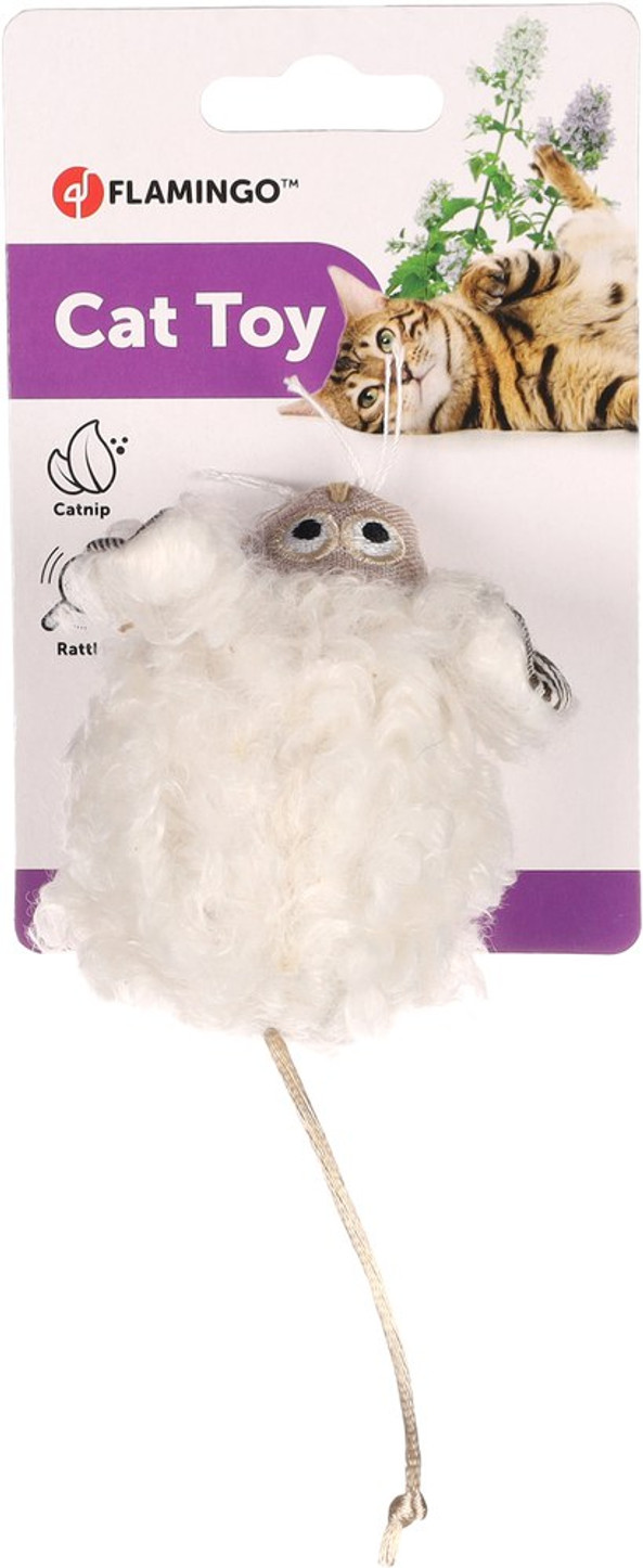 Flamingo f-560955 - Cat's Delight Plush Mouse Toy with Bell and Catnip