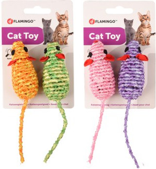Flamingo f-560902 - Jouet Souris en Corde avec Son Amusant pour Chat