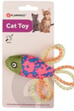 Flamingo f-560905 - Glittery Catnip Fish Toy with Rattle and Feathers