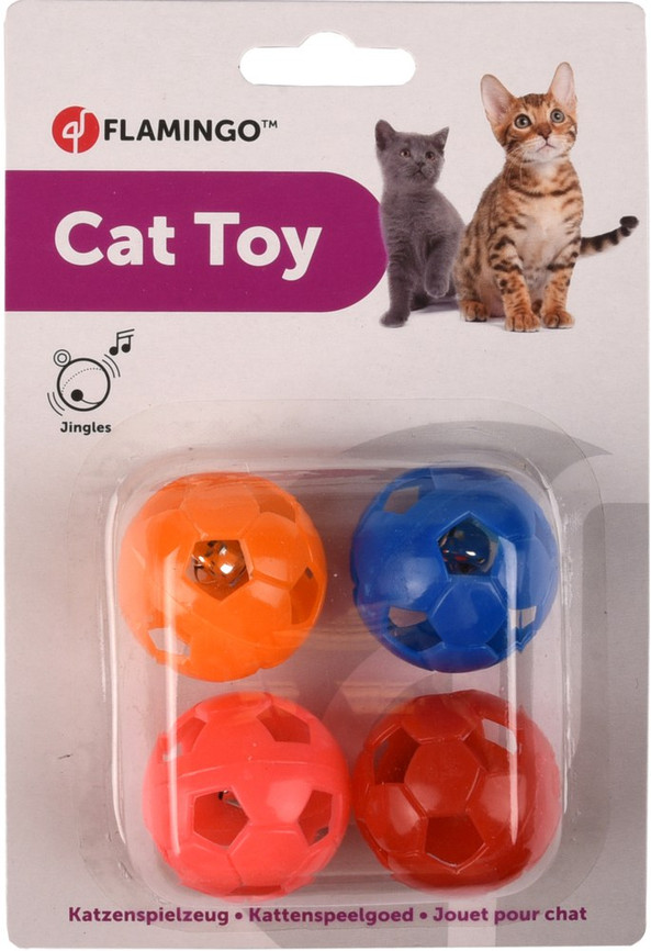 Flamingo f-560899 - Balle Ludique pour Chats avec Cloche Sonore