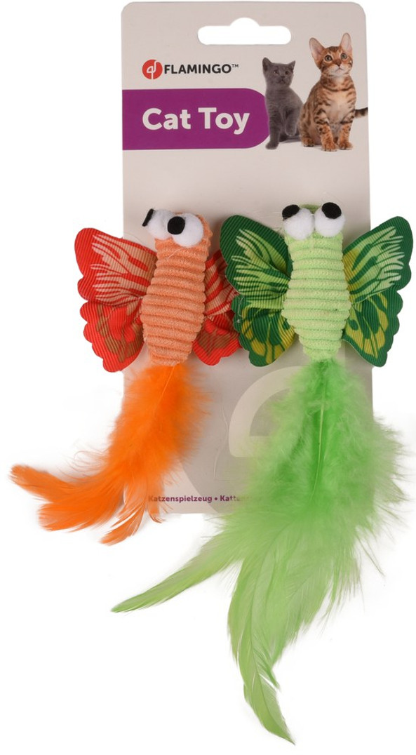Flamingo f-560896 - Colorful Catnip Butterfly Play Toy