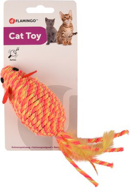 Flamingo f-560910 - Jouet Chat Bibi Muis avec Rattle et Plumes