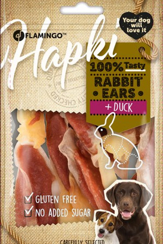 Flamingo f-520278 - Friandises Oreilles de lapin avec canard