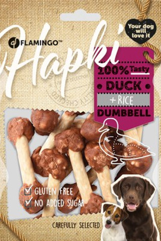 Flamingo f-520270 - Friandises Haltère avec canard & Riz