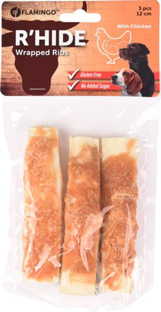 Flamingo f-520296 - Friandises Côteavec poulet 12cm 30gr / 3 pcs 90gr