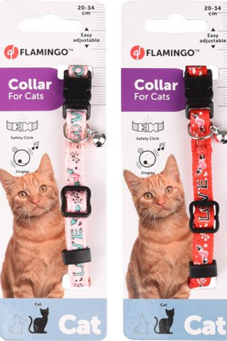Flamingo f-561025 - Collier Sécurisé pour Chat avec Motif Cœur