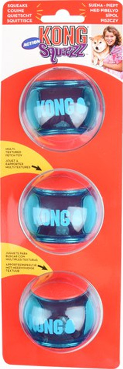 Kong® f-520481 - Balle Squeezz Kong® pour Chiens Amusante et Colorée