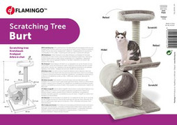 Flamingo f-561041 - Plush Paradise Cat Tower with Tunnel and Throne