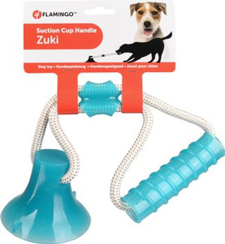 Flamingo f-520464 - Jouet Levier et ventouse avec corde Turquoise