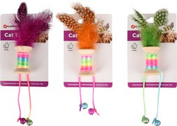 Flamingo f-561067 - Feline Fun Bobbin with Bells and Feathers