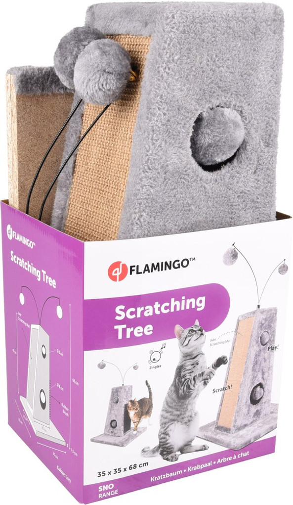 Flamingo f-561097 - Arbre à Chat Relaxant avec Jouets et Tapis en Jute
