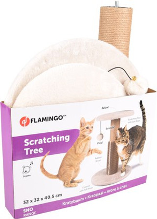 Flamingo f-561100 - Cozy Cat Haven Scratching Post with Play Ball