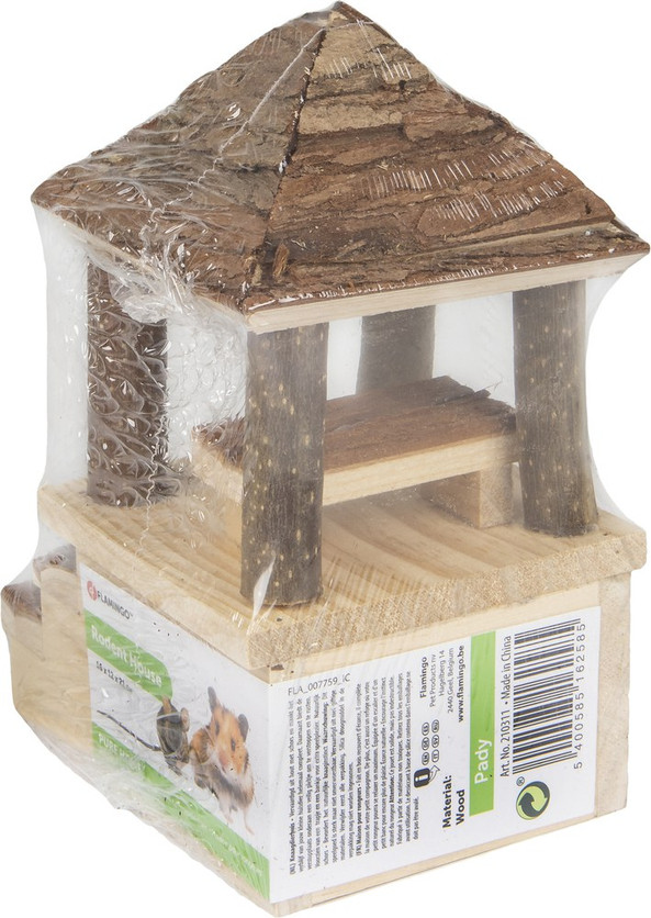 Flamingo f-210311 - Temple Ludique en Bois pour Hamsters
